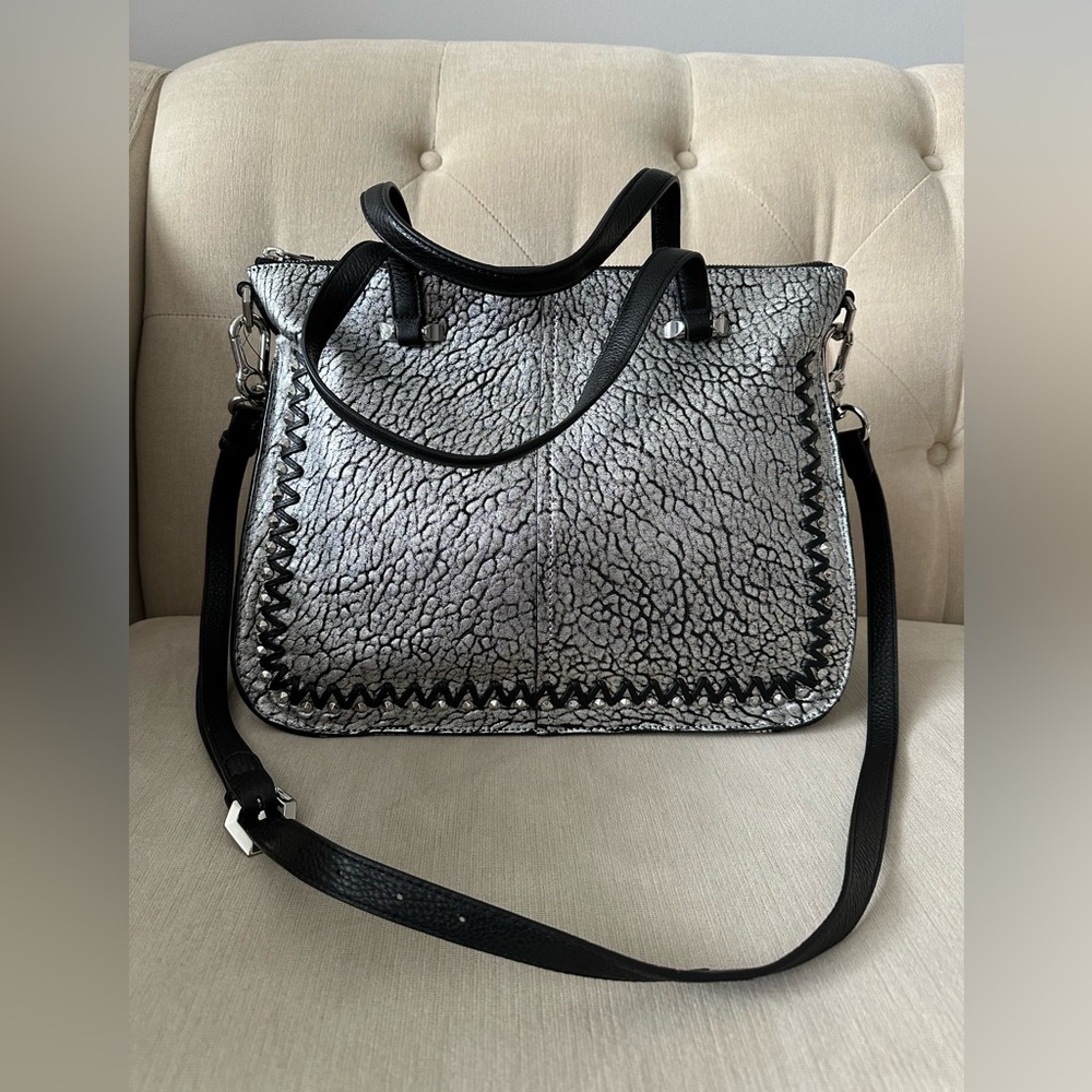 NWT. OrYany two way leather and suede studded bag! Dust bag included.